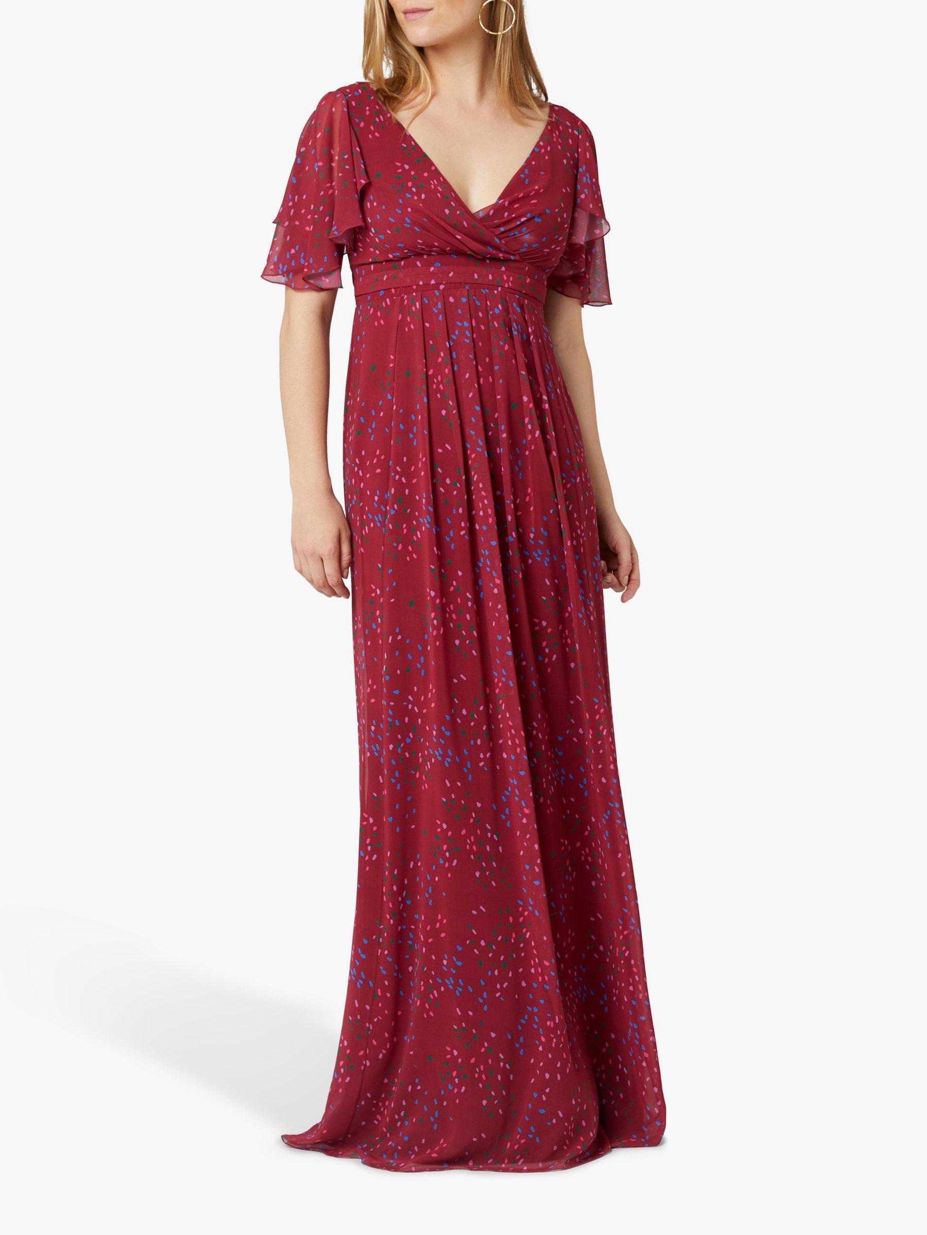 Product image 3 of 4, which shows Maids to Measure Caroline Dress, Burgundy Confetti, 10