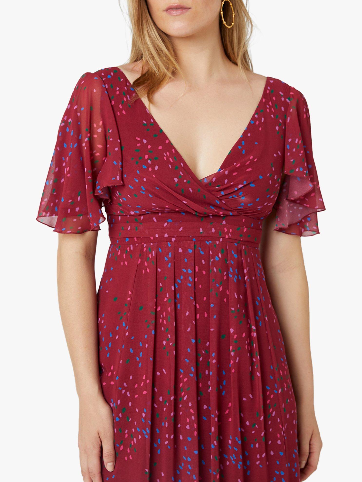 Product image 4 of 4, which shows Maids to Measure Caroline Dress, Burgundy Confetti, 10