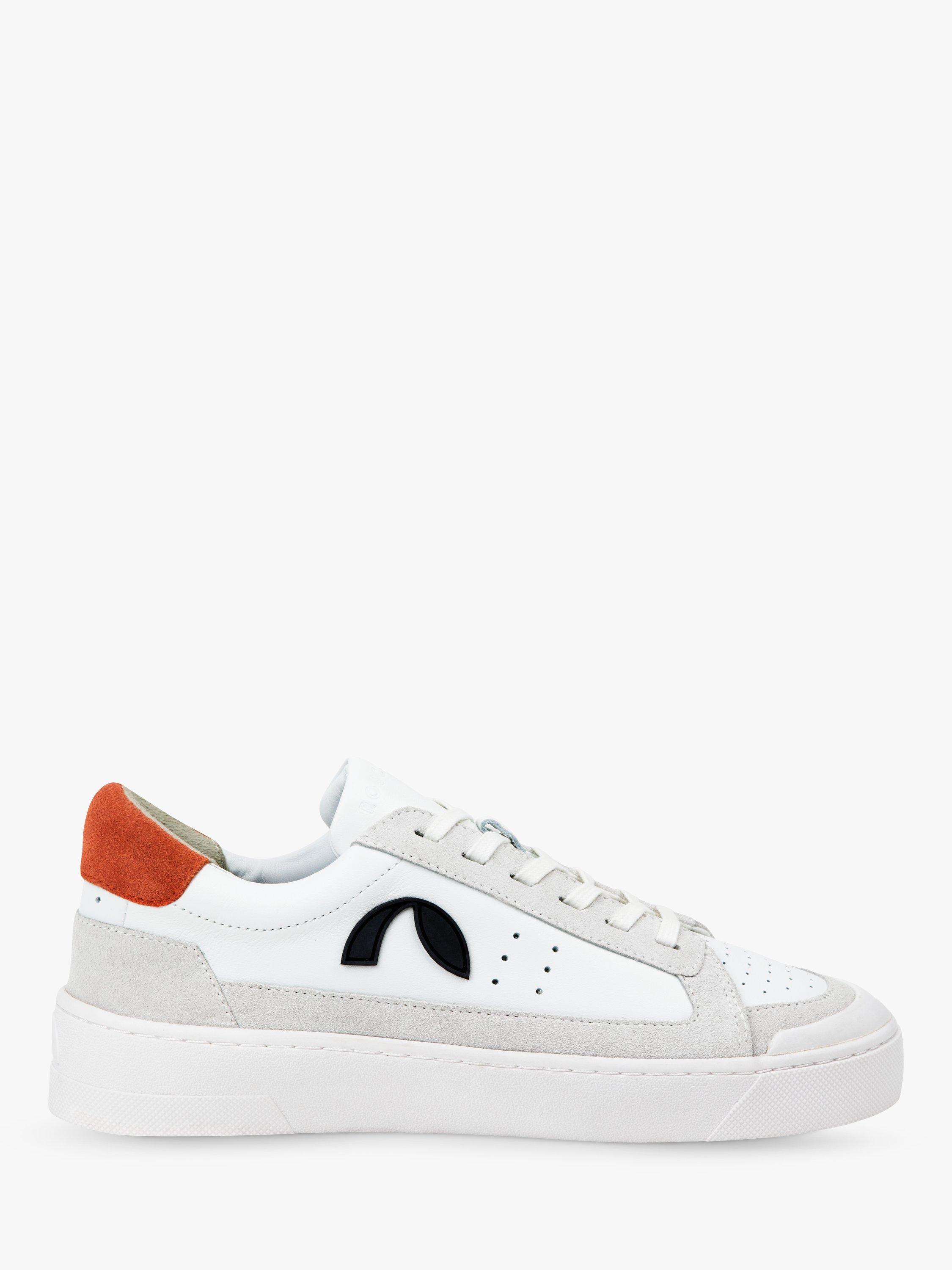 Roscomar DECK Leather Trainers, White/Rust