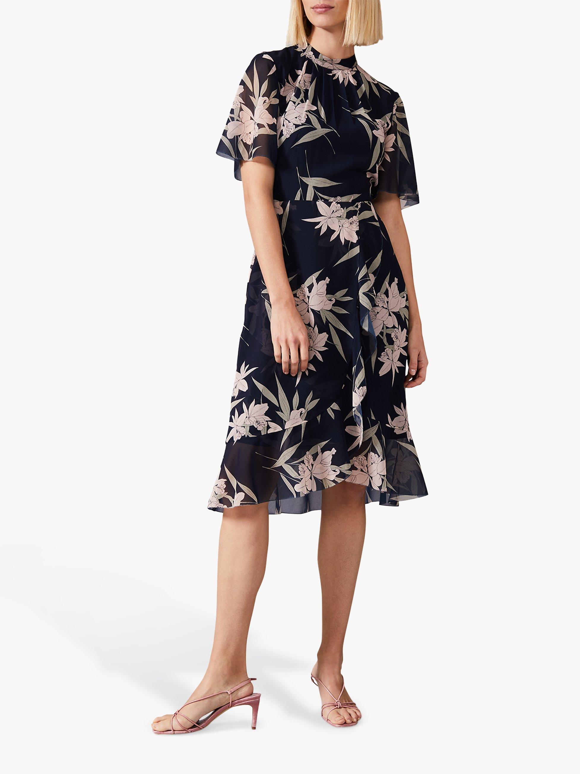 Phase Eight Gracen Palm Print Dress, Multi