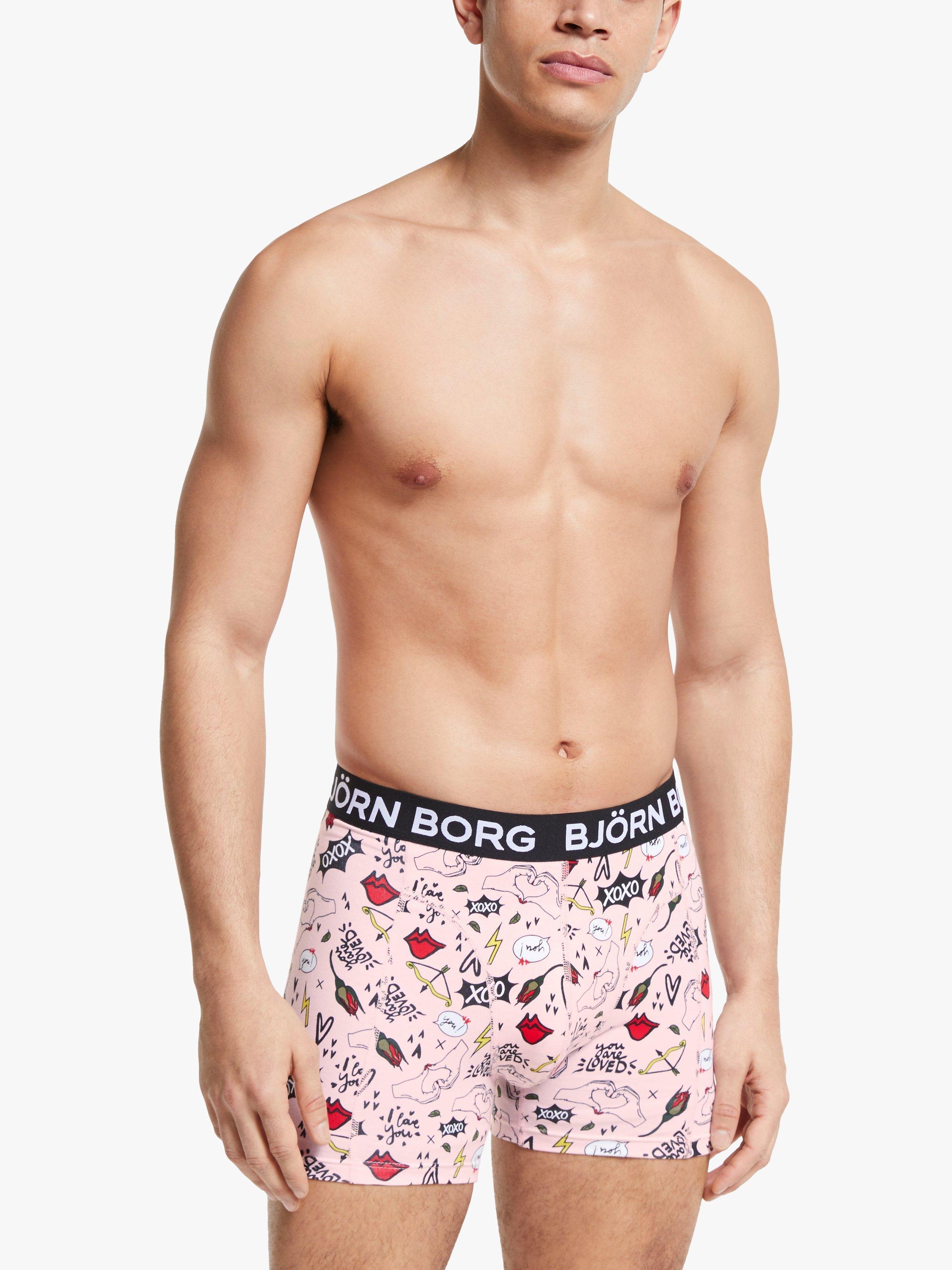 Björn Borg Valentines Day Print Trunks, Pink