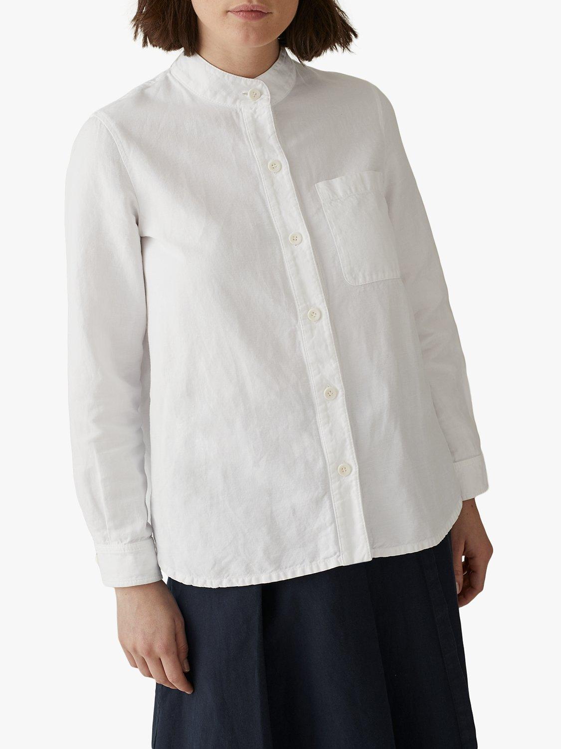 Toast Seth Heavy Cotton Linen Grandad Shirt, Off White