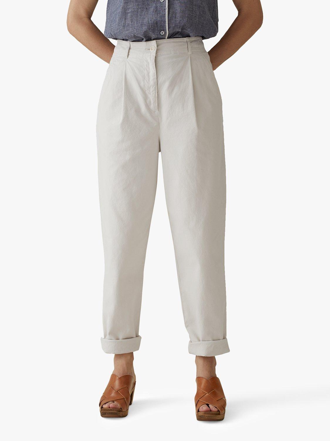 Toast Cotton Canvas Tapered Trousers, Parchment