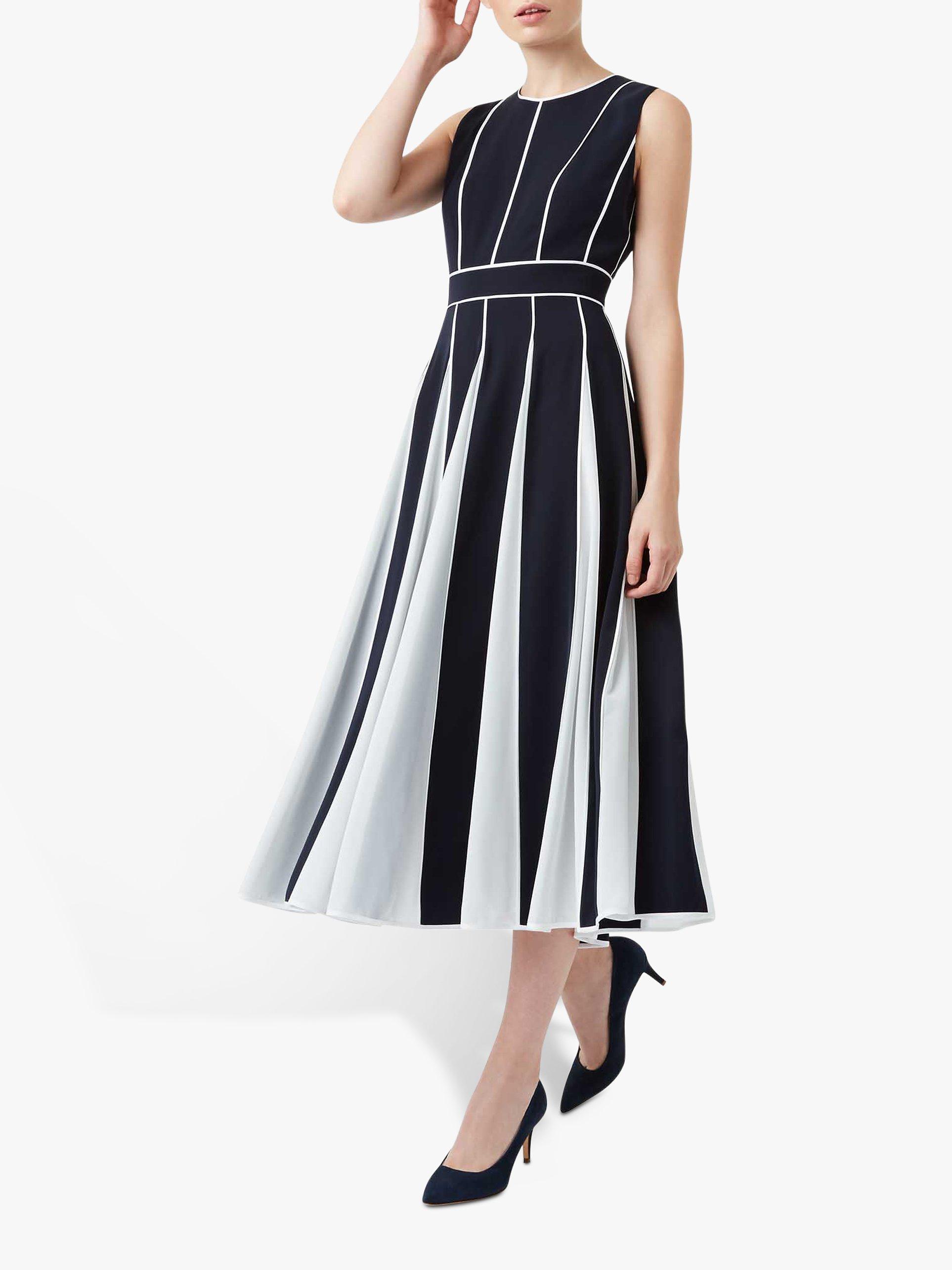 Hobbs Grace Dress, Navy/Ivory