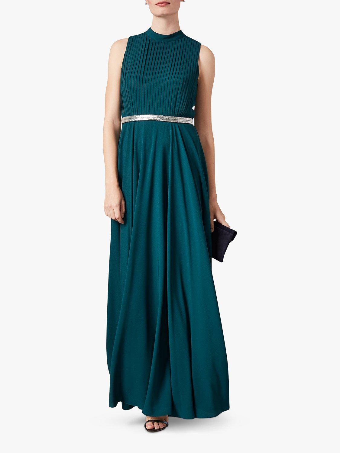 Phase Eight Nicola Embellished Belt Maxi Dress, Peacock Green