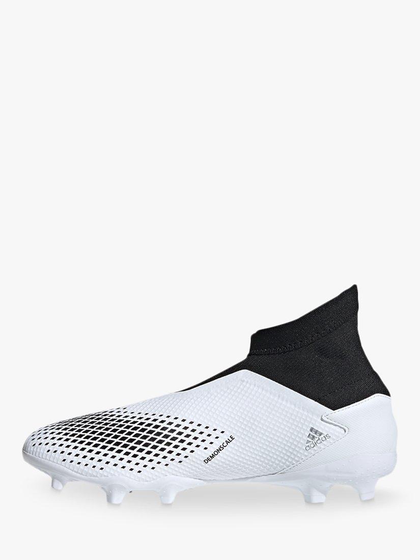 Black and white predator boots best sale