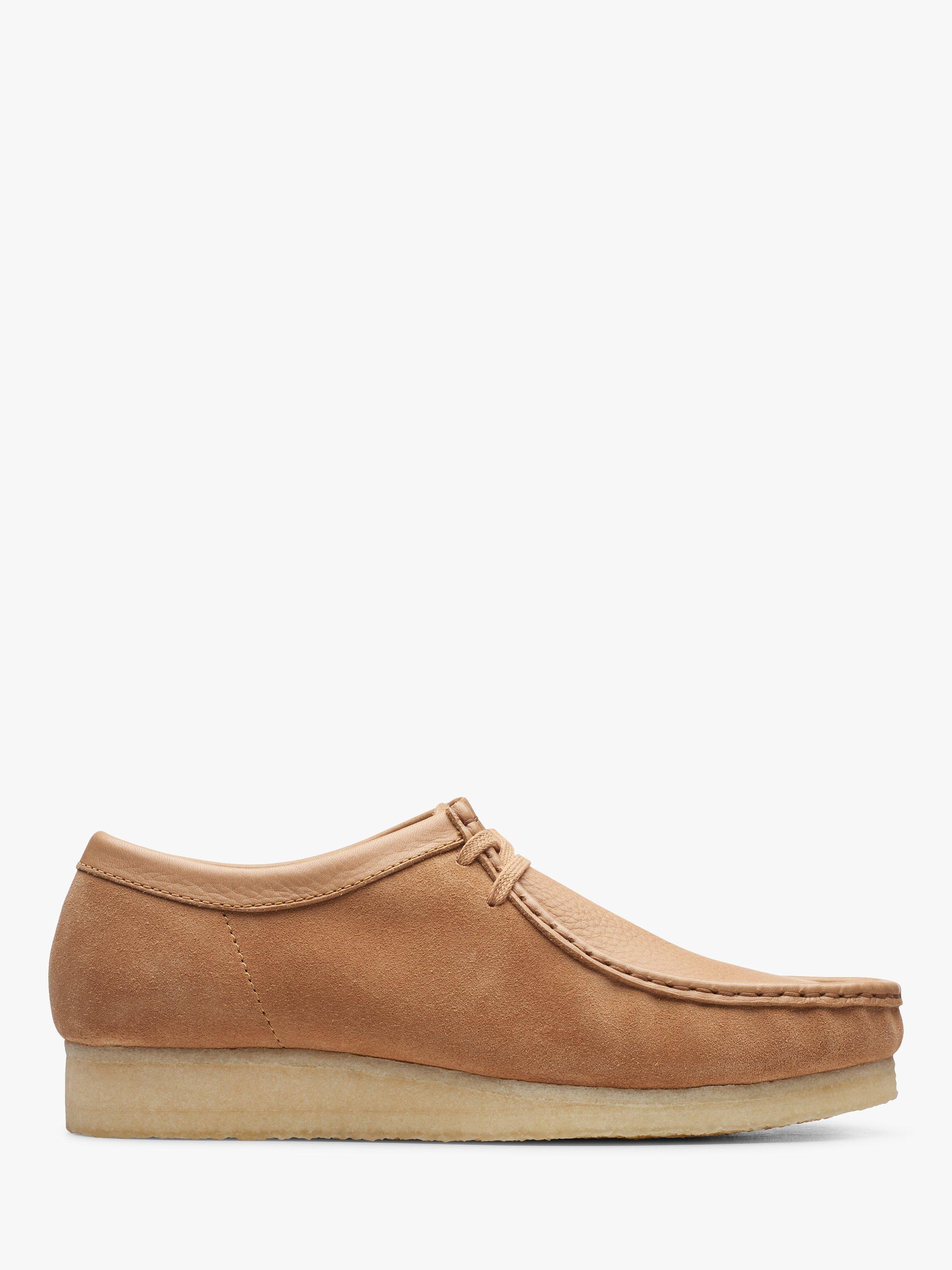 Clarks Originals Suede Wallabee Shoes, Light Tan