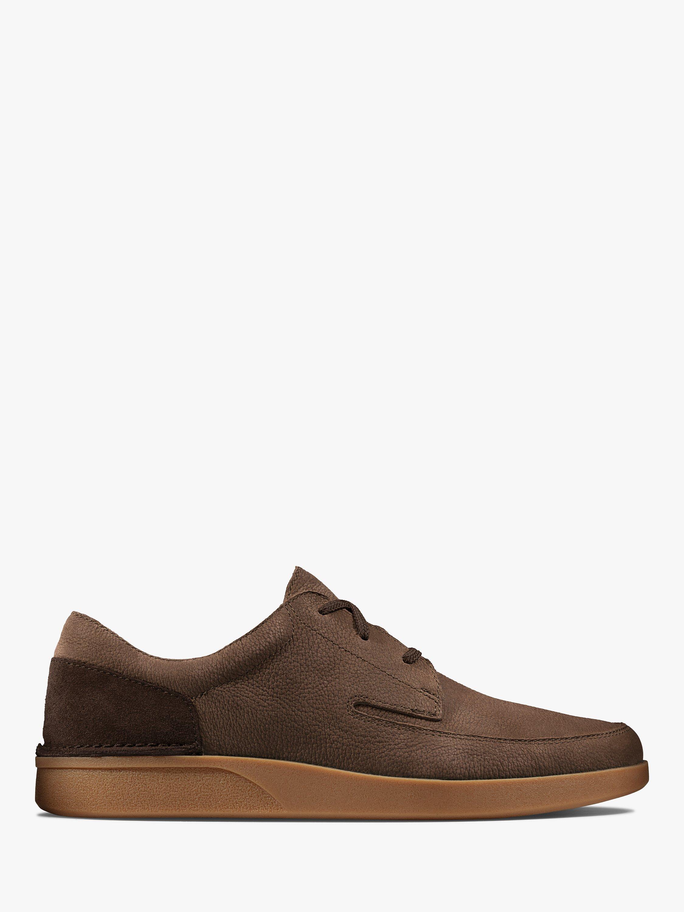 Clarks Oakland Craft Nubuck Shoes, Dark Brown