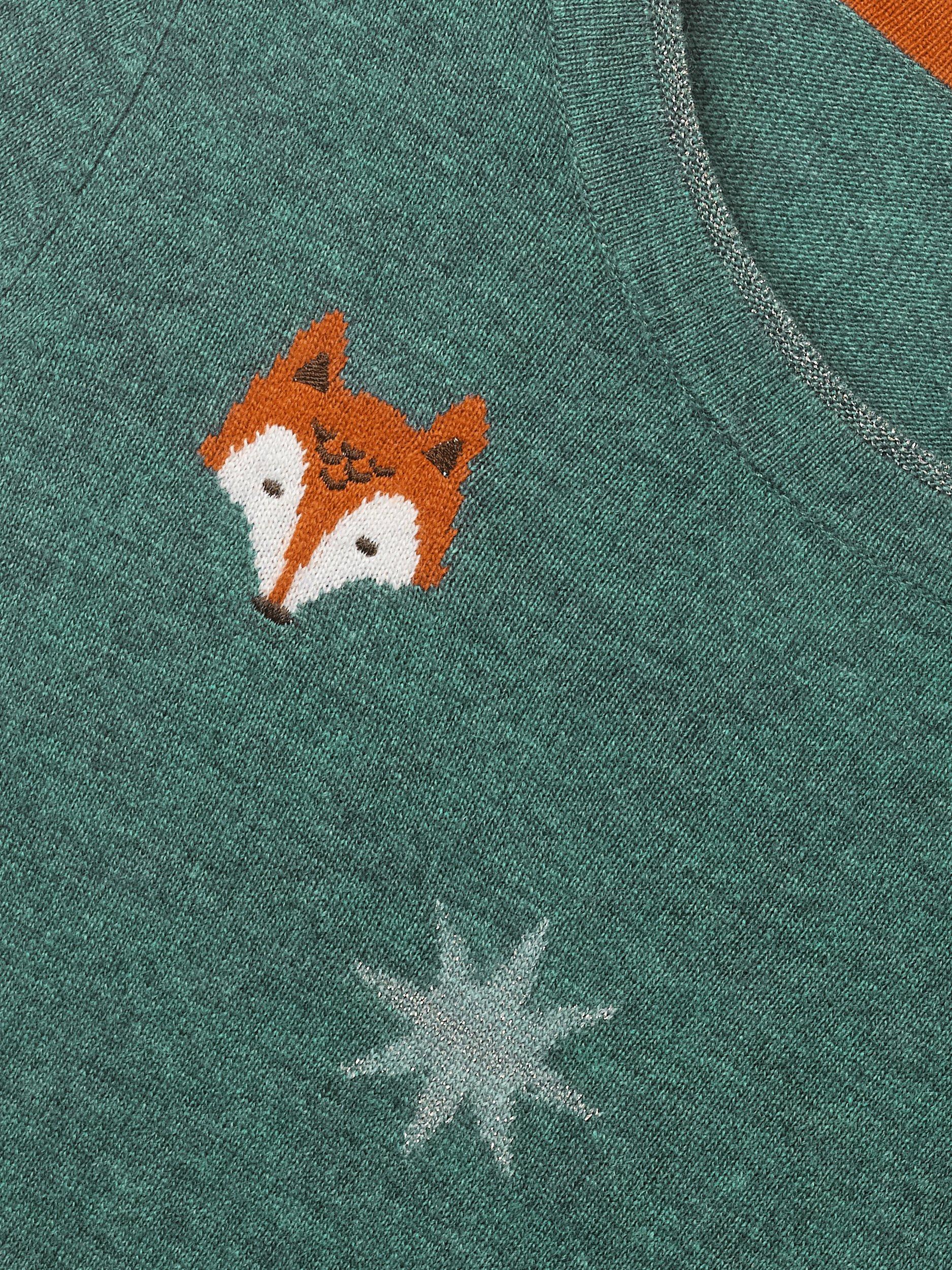 White Stuff Starry Fox Jumper Green