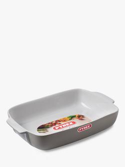 Pyrex Signature Ceramic Rectangular Roaster Oven Dish - view 2, Grey