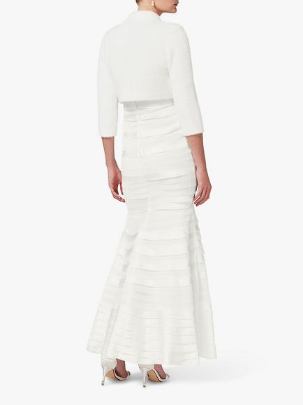 Phase Eight Fay Fluffy Bolero, Ivory - view 2, Ivory