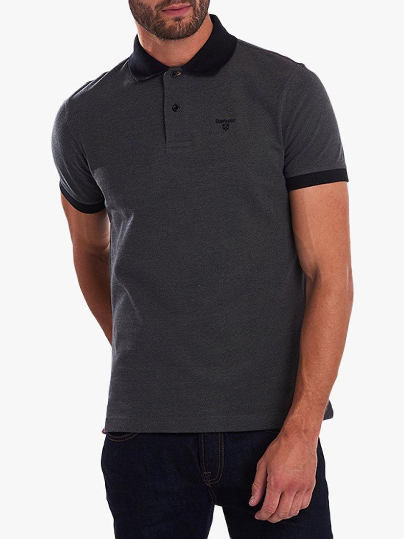 Barbour Sports Mix Polo Shirt, Black