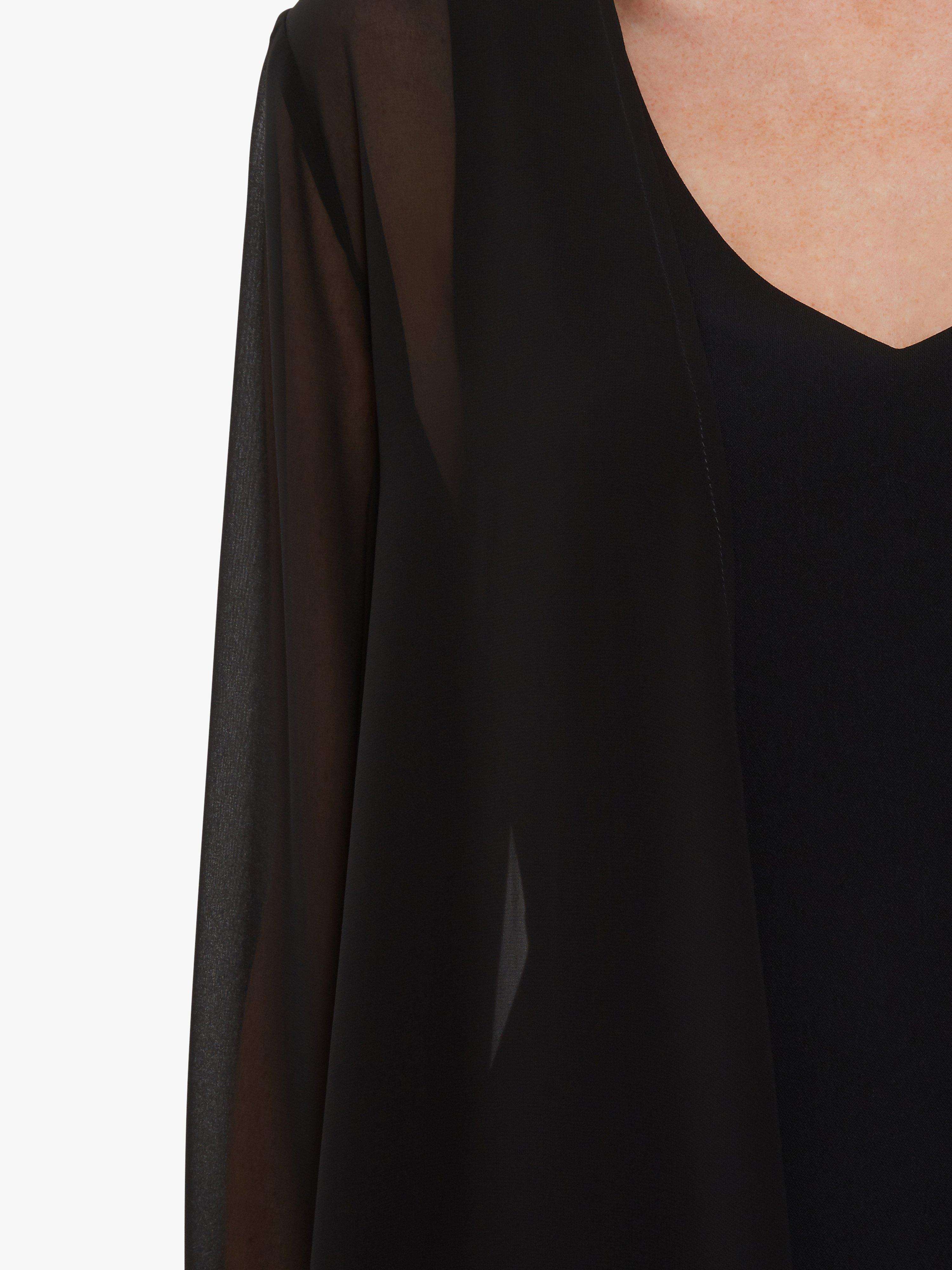 Product image 5 of 5, which shows Gina Bacconi Long Chiffon Jacket, Black, 8