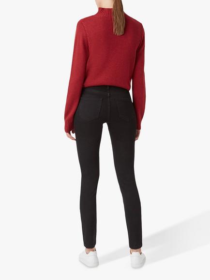 Hobbs Gia Sculpting Jeans, Black - view 2, Black