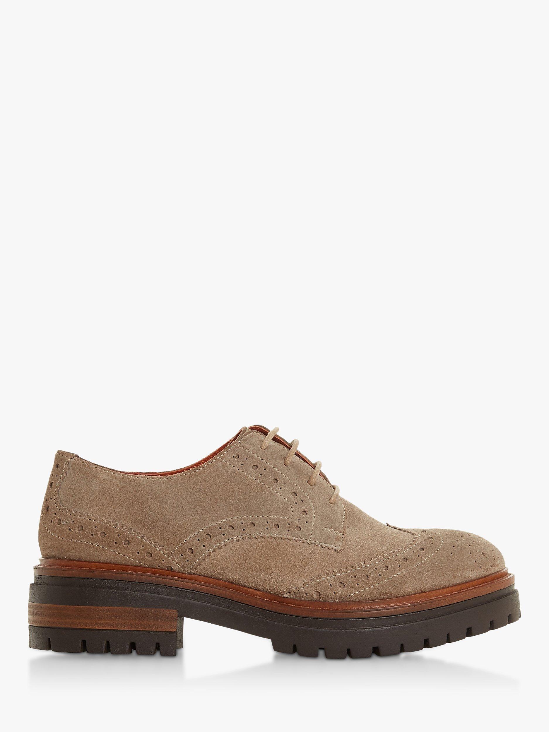 Bertie Fantasy Suede Lace Up Brogues Taupe