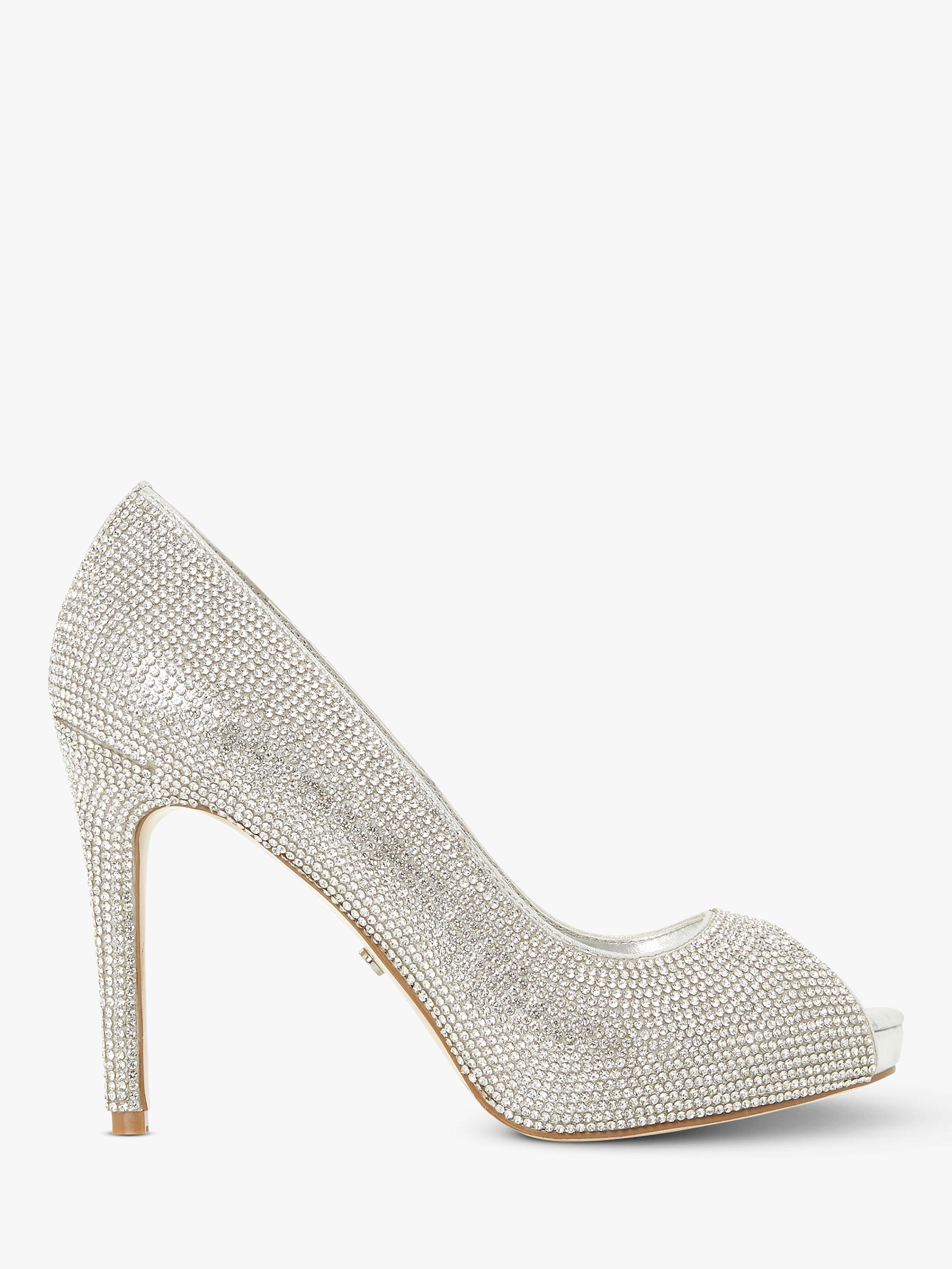 Dune silver court shoes best sale