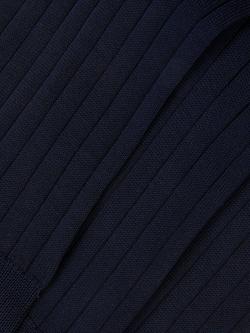 John Lewis Made in Italy Mercerised Cotton Socks, Pack of 3, Navy - view 2, Navy