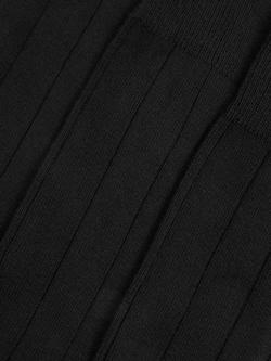 John Lewis Made in Italy Cotton Socks, Pack of 3 - view 2, Black
