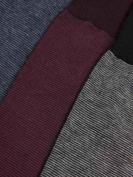 John Lewis Made in Italy Cotton Stripe Men's Socks, Pack of 3 - view 2, Multi