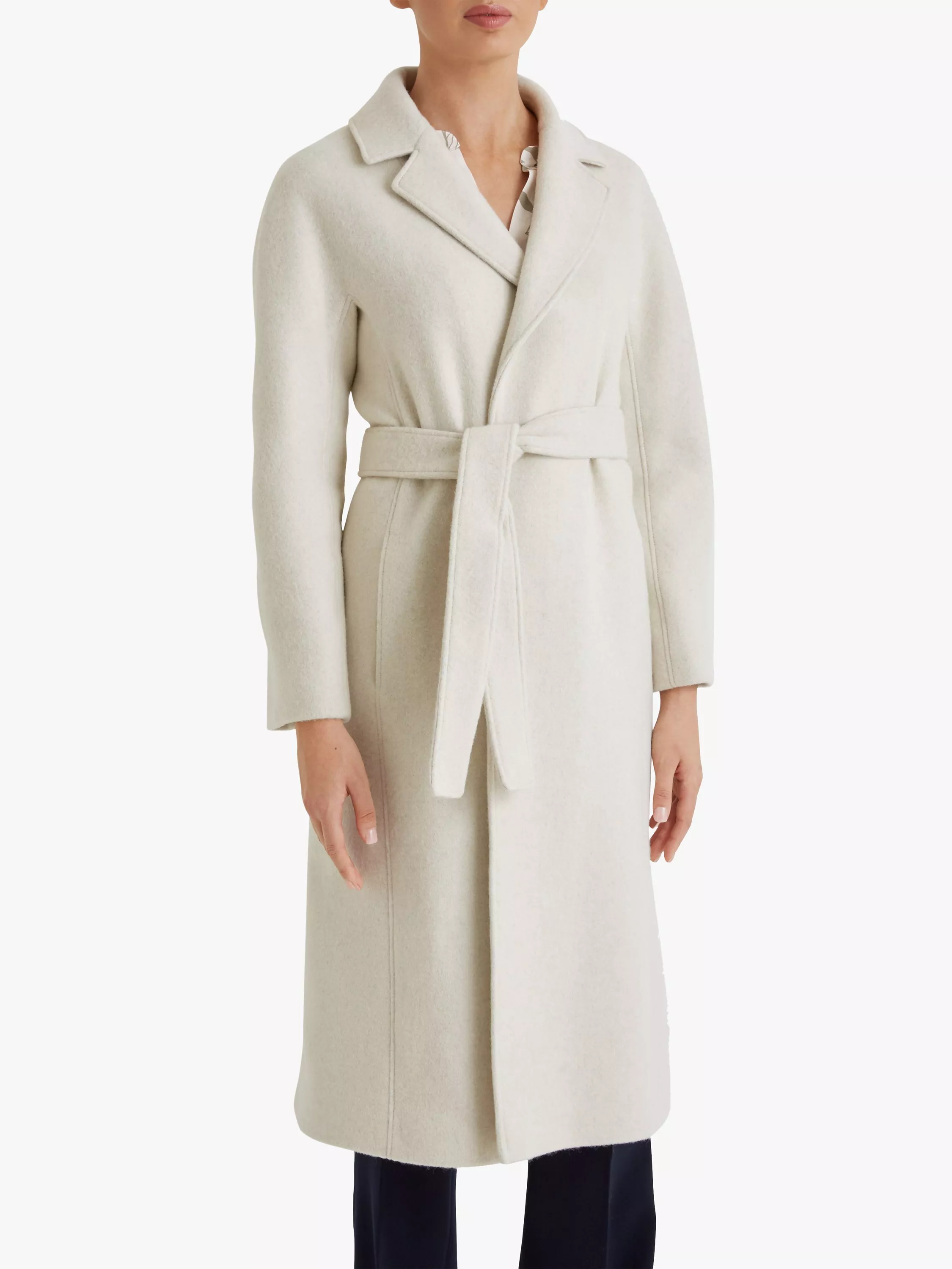 Fenn Wright Manson Petite Armel Long Belted Coat Champagne