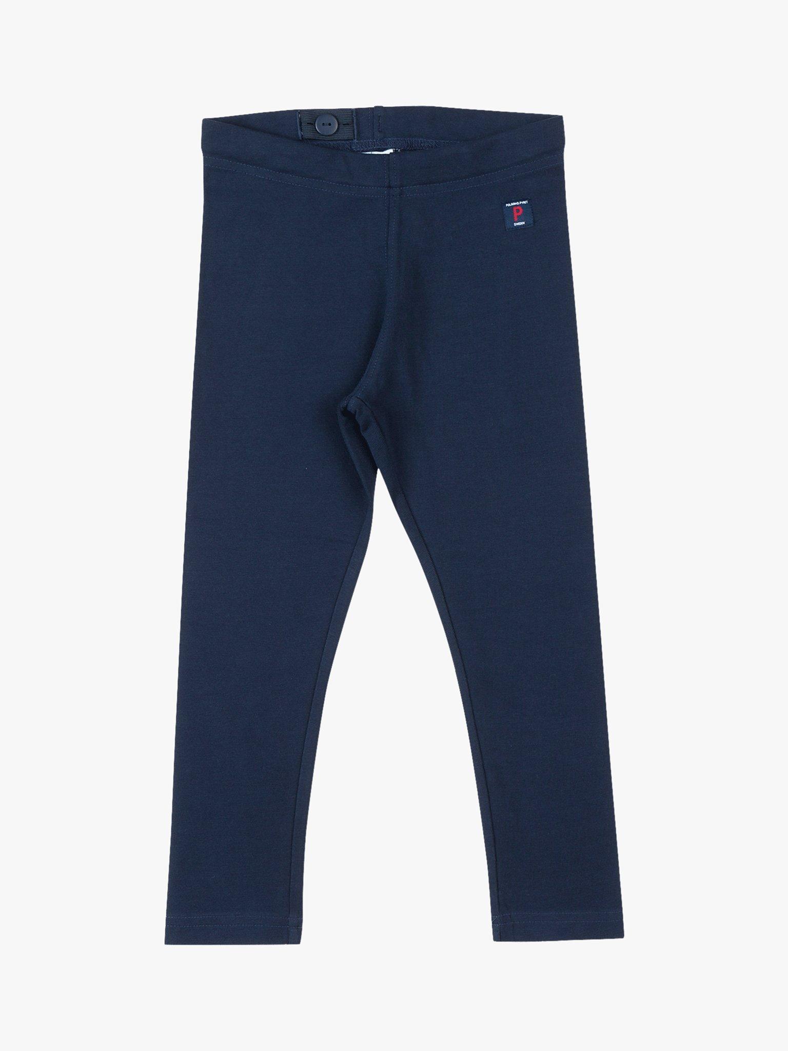 Polarn O. Pyret Children's GOTS Organic Cotton Leggings, Dark Blue