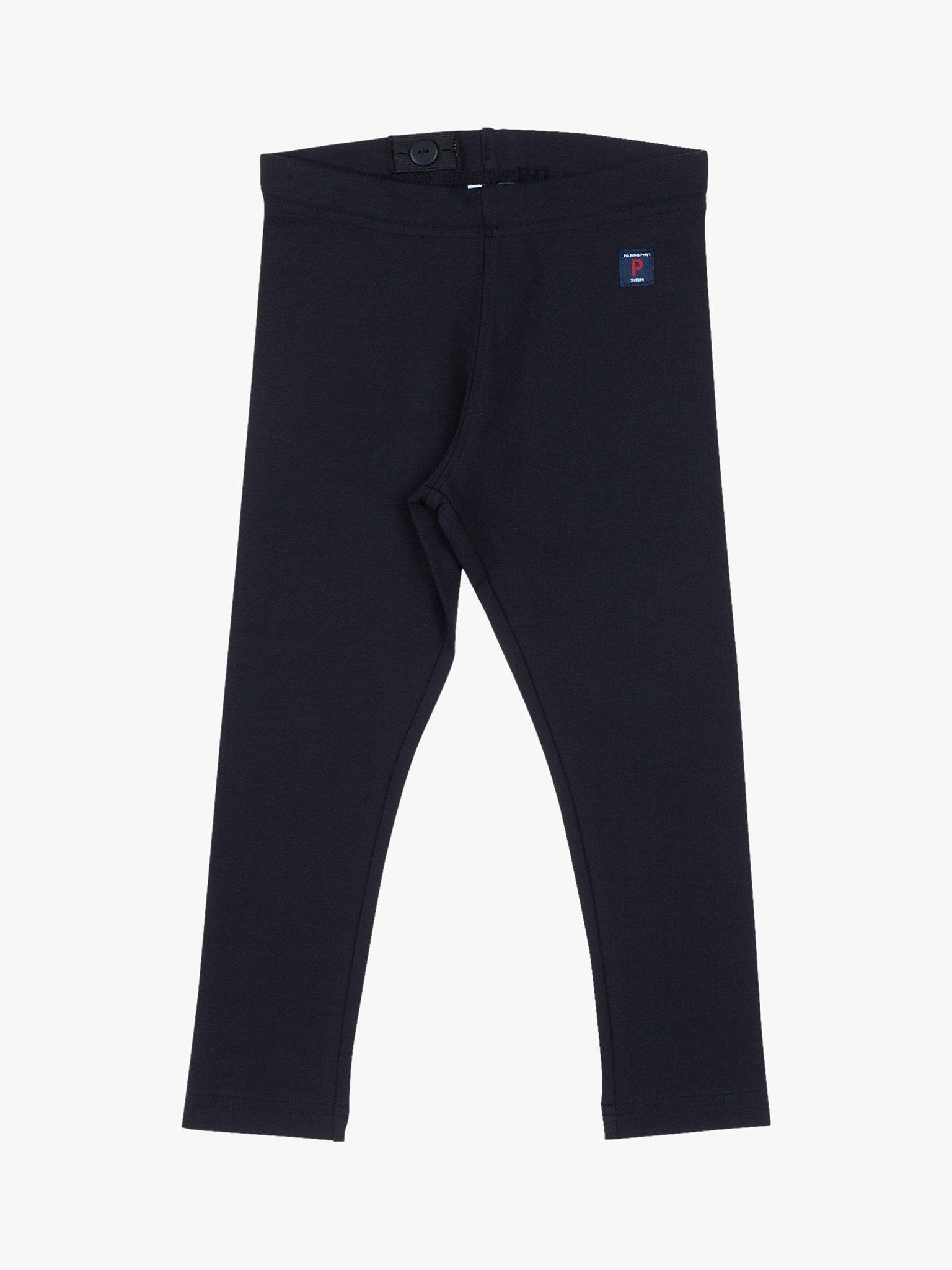 Polarn O. Pyret Children's GOTS Organic Cotton Leggings, Black