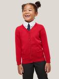John Lewis Girls' Cotton Double Pocket Easy Care Cardigan