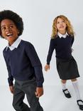 John Lewis ANYDAY Unisex Cotton School Jumper, Pack of 2, Navy