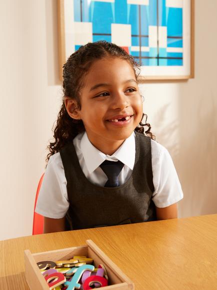 John Lewis ANYDAY Girls' Short Sleeve School Blouse, Pack of 3, White, White
