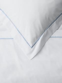 John Lewis Crisp and Fresh Harlow 400 Thread Count Egyptian Cotton Bedding - view 2, Ice Blue