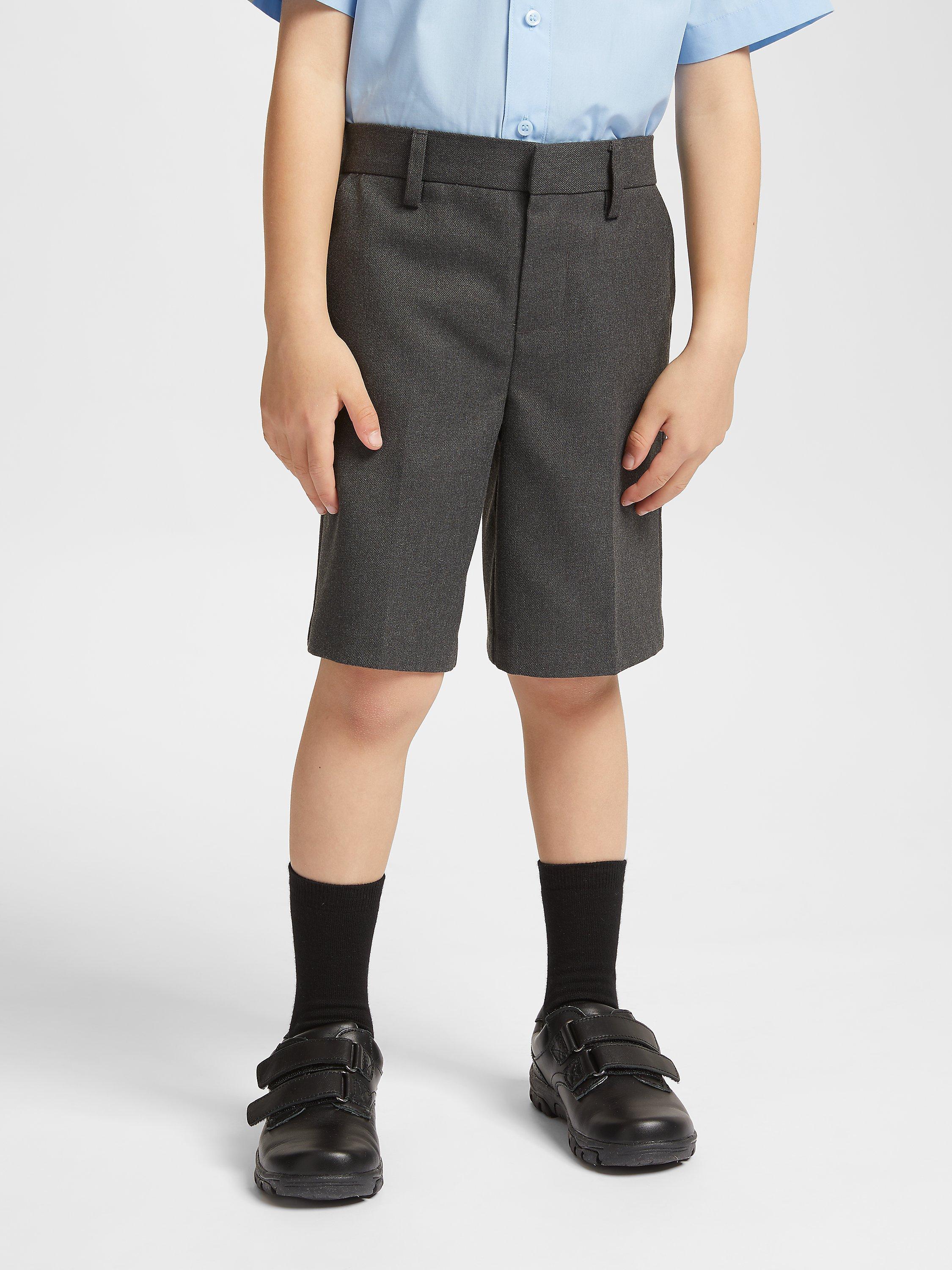 John Lewis Boys' Regular Length Adjustable Waist Stain Resistant School Shorts