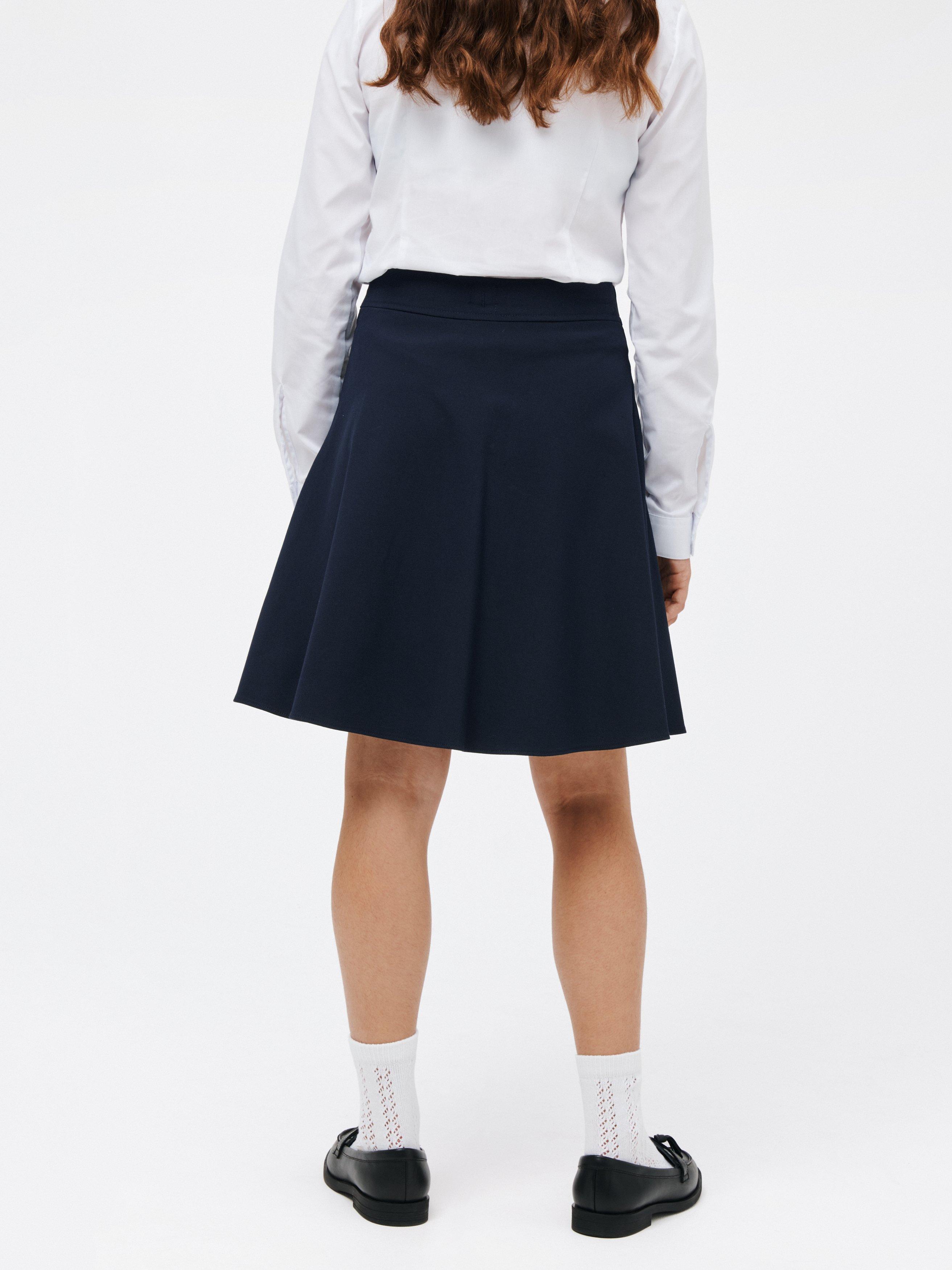 John Lewis Girls Adjustable Waist Stain Resistant A Line School Skirt Navy