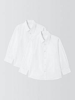 John Lewis Boys' Long Sleeve School Shirt, Pack of 2, 
