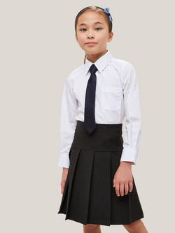 John Lewis Girls' Long Sleeved Blouse, Pack of 2, White - view 2, White