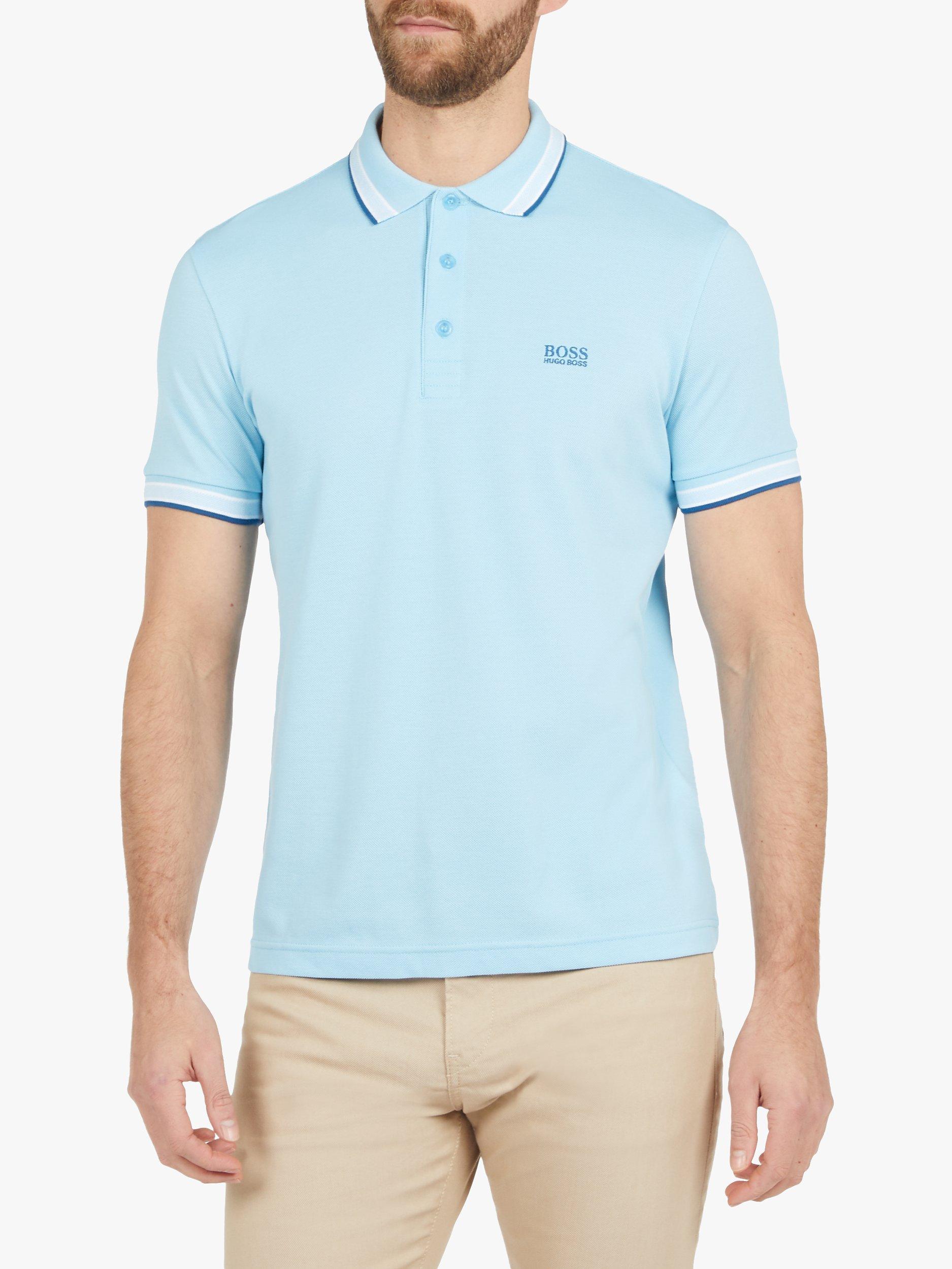 BOSS Paddy 1 Regular Fit Polo Shirt, Light Blue