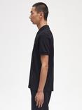 Fred Perry Plain Regular Fit Polo Shirt, Black/Chrome