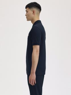 Fred Perry Plain Regular Fit Polo Shirt - view 2, Navy