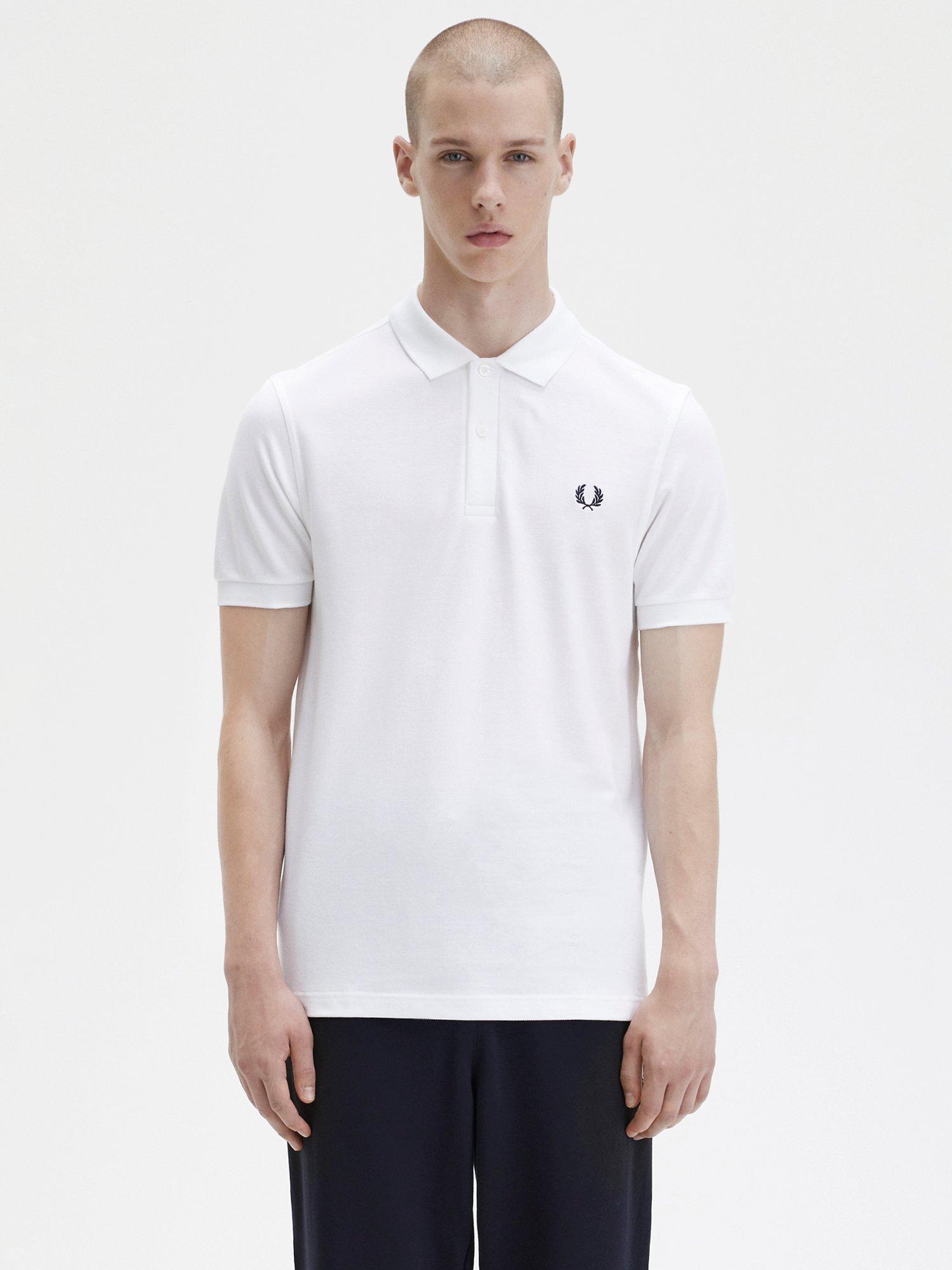 Polo shirt white plain online