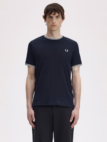 Fred Perry Twin Tipped T-Shirt, Navy