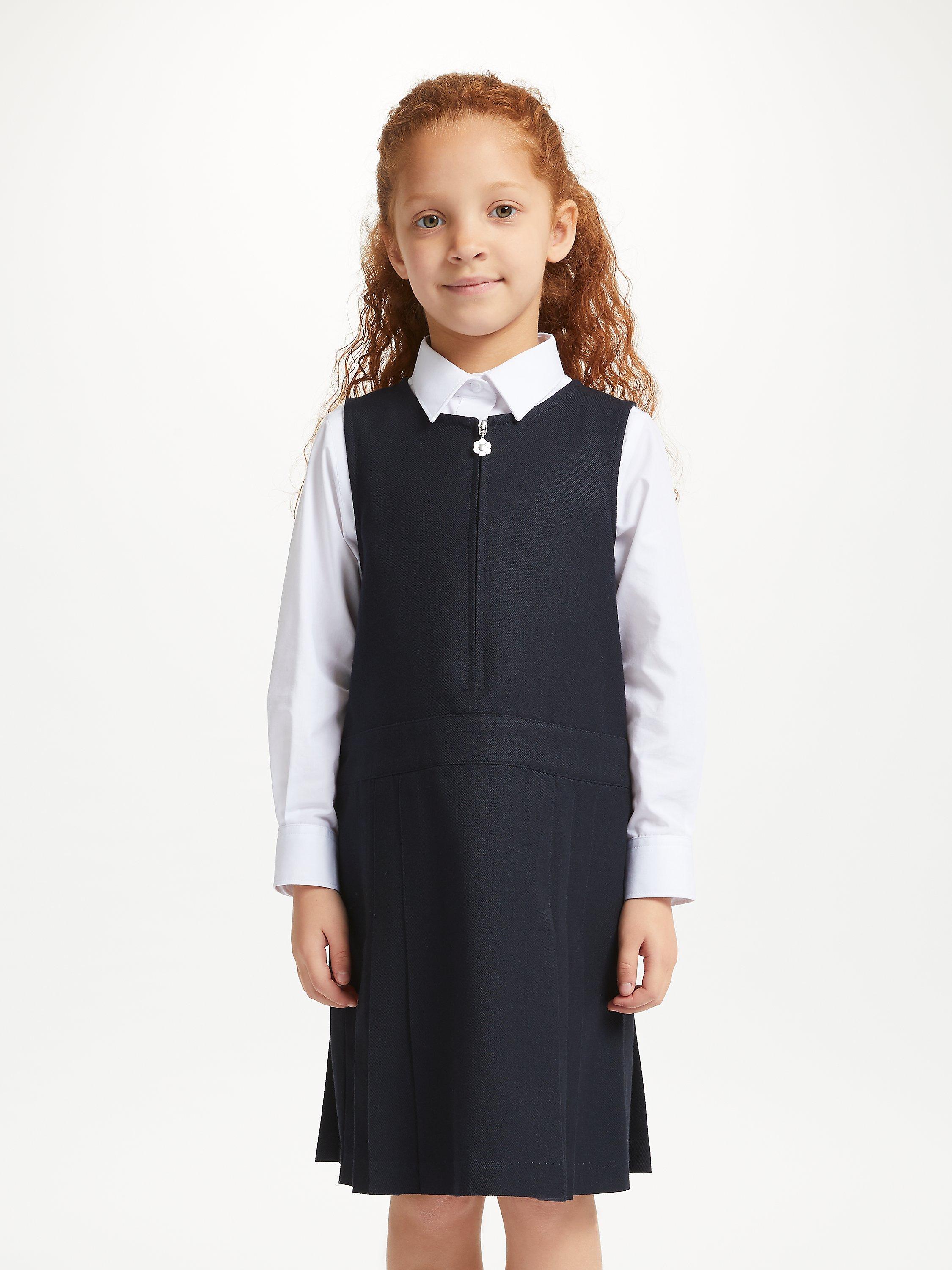 John Lewis Girls Zip School Tunic Navy