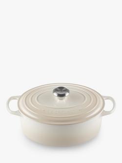 Le Creuset Cast Iron Signature Oval Casserole, Meringue