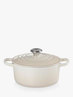 Le Creuset Cast Iron Signature Round Casserole - view 2, Meringue