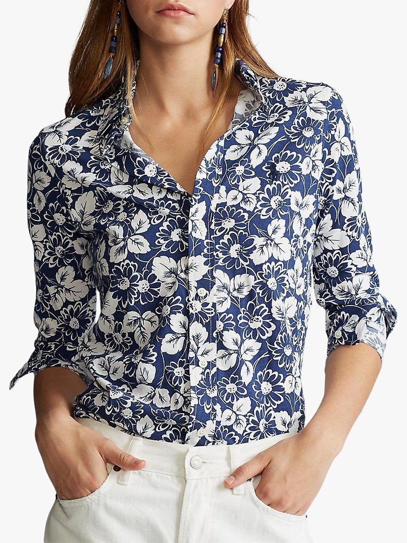 Polo Ralph Lauren Heidi Floral Shirt Blue White