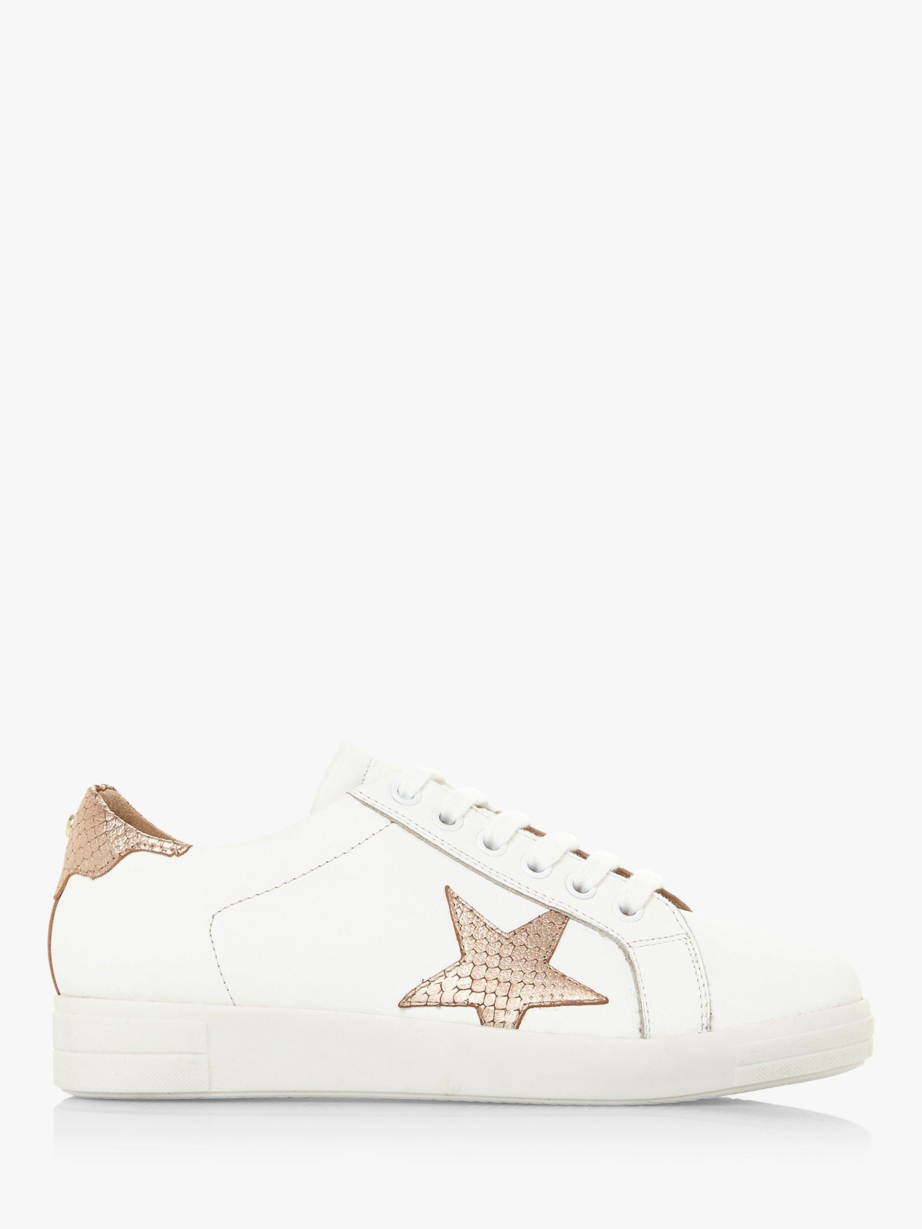 Dune Edris Leather Lace Up Star Trainers