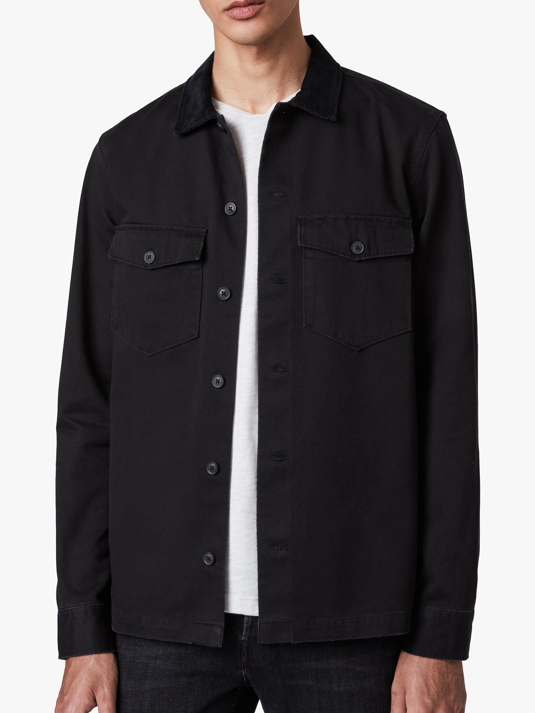 AllSaints Lancer Military Overshirt, Jet Black