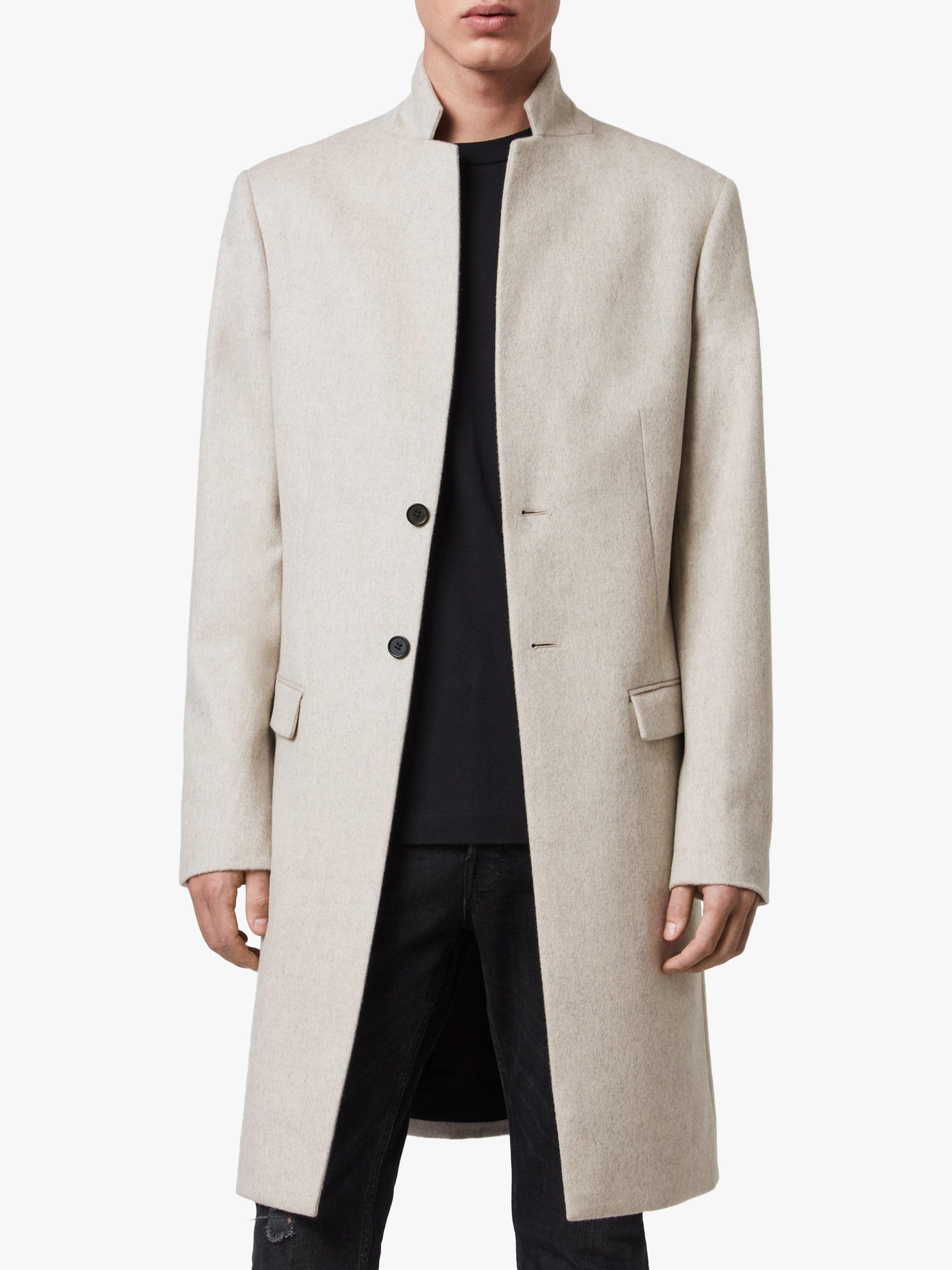 AllSaints Birdstow Wool Coat Oatmeal