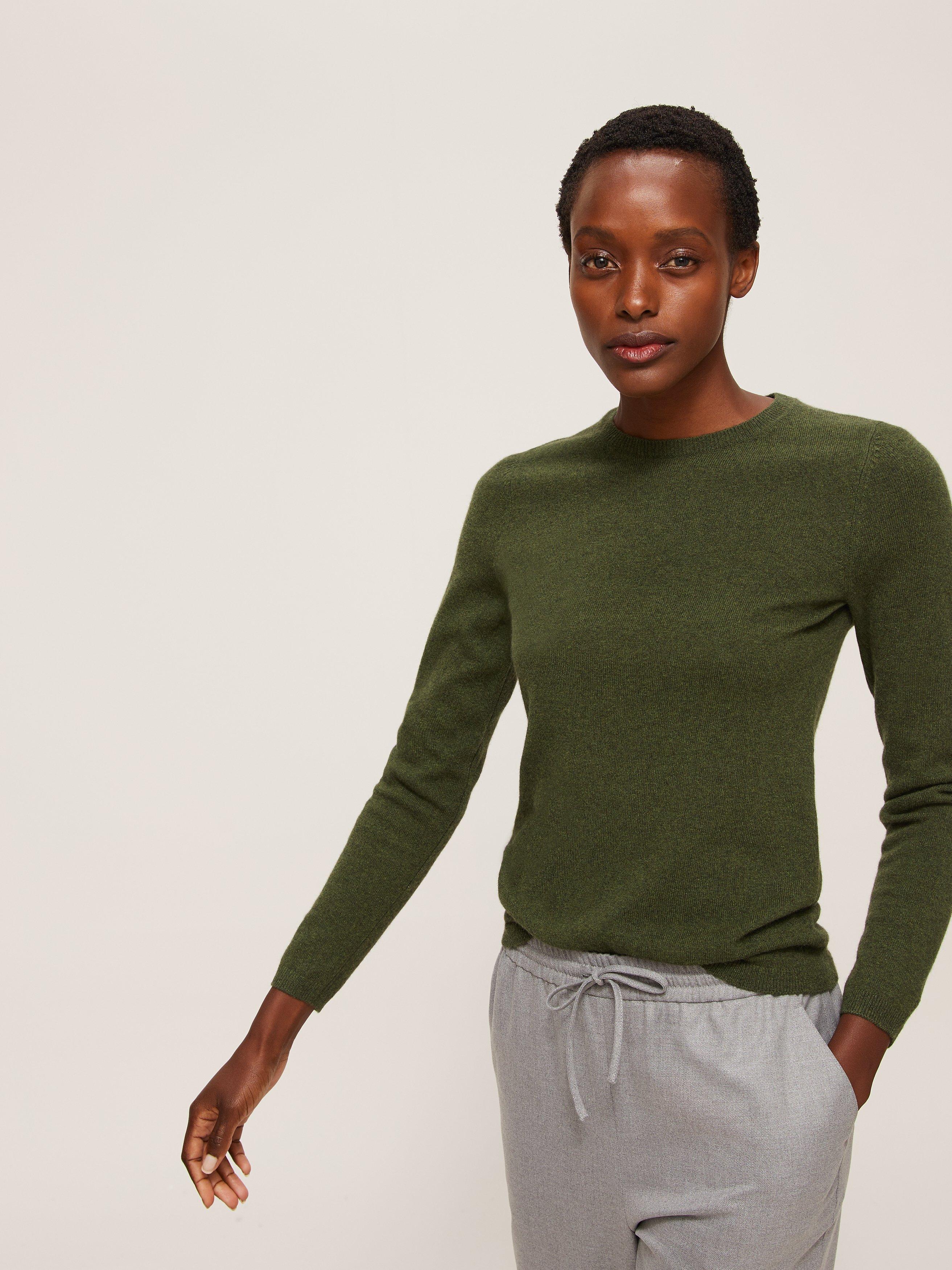 John Lewis Cashmere Crew Neck Jumper Green