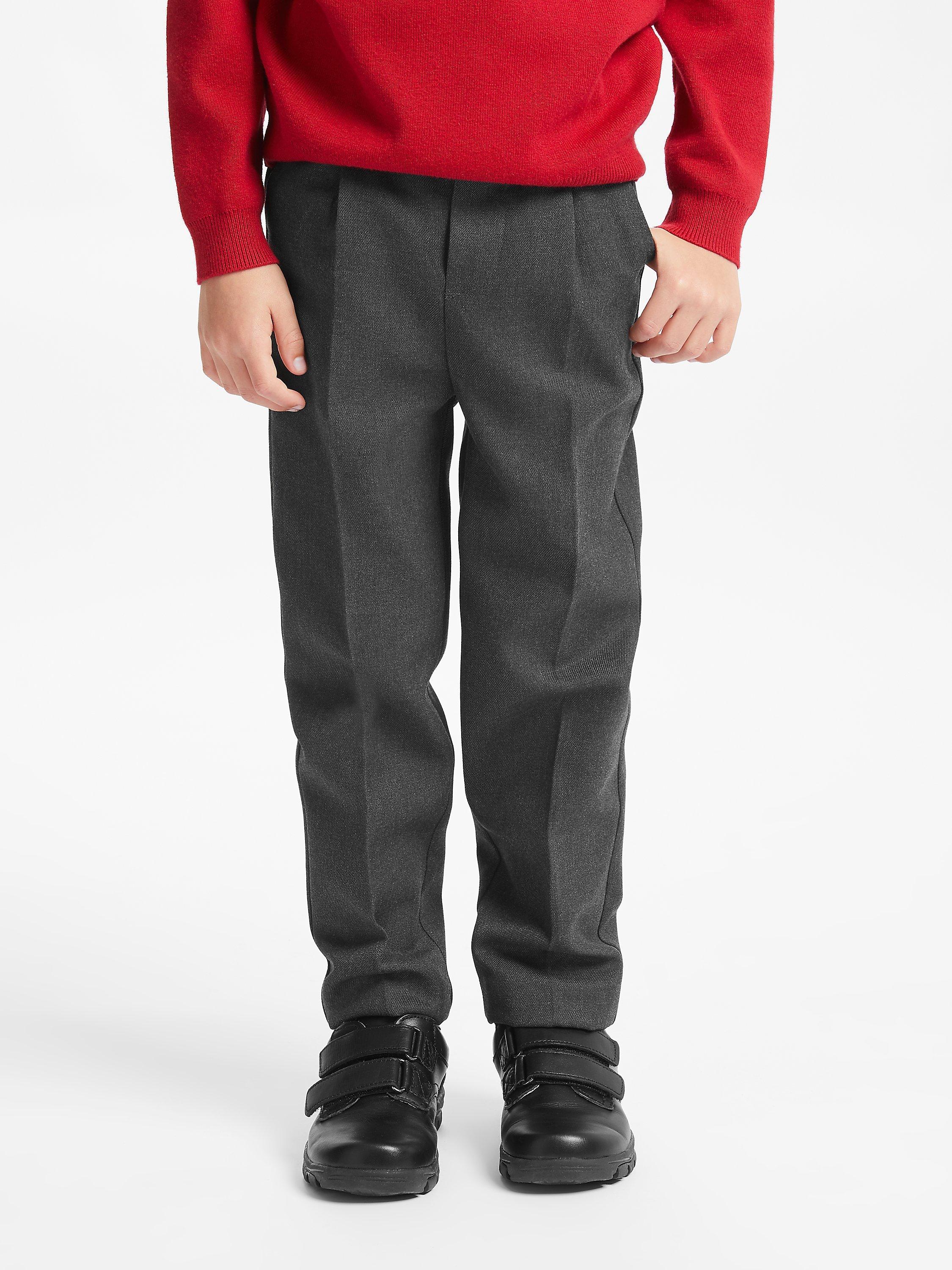 John Lewis Boys' Adjustable Waist Stain Resistant Slim Fit School Trousers