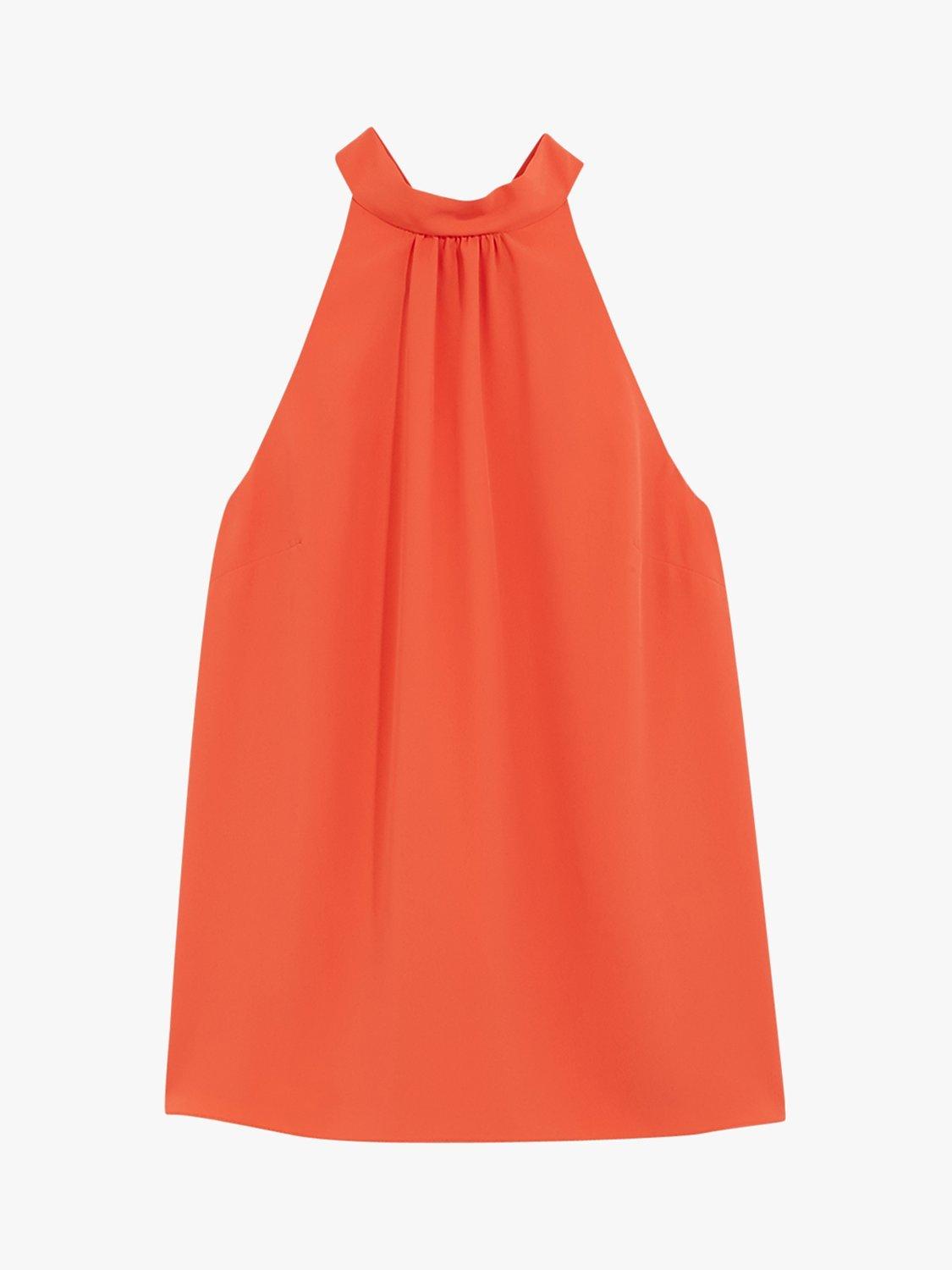 Oasis Halter Neck Blouse, Bright Orange