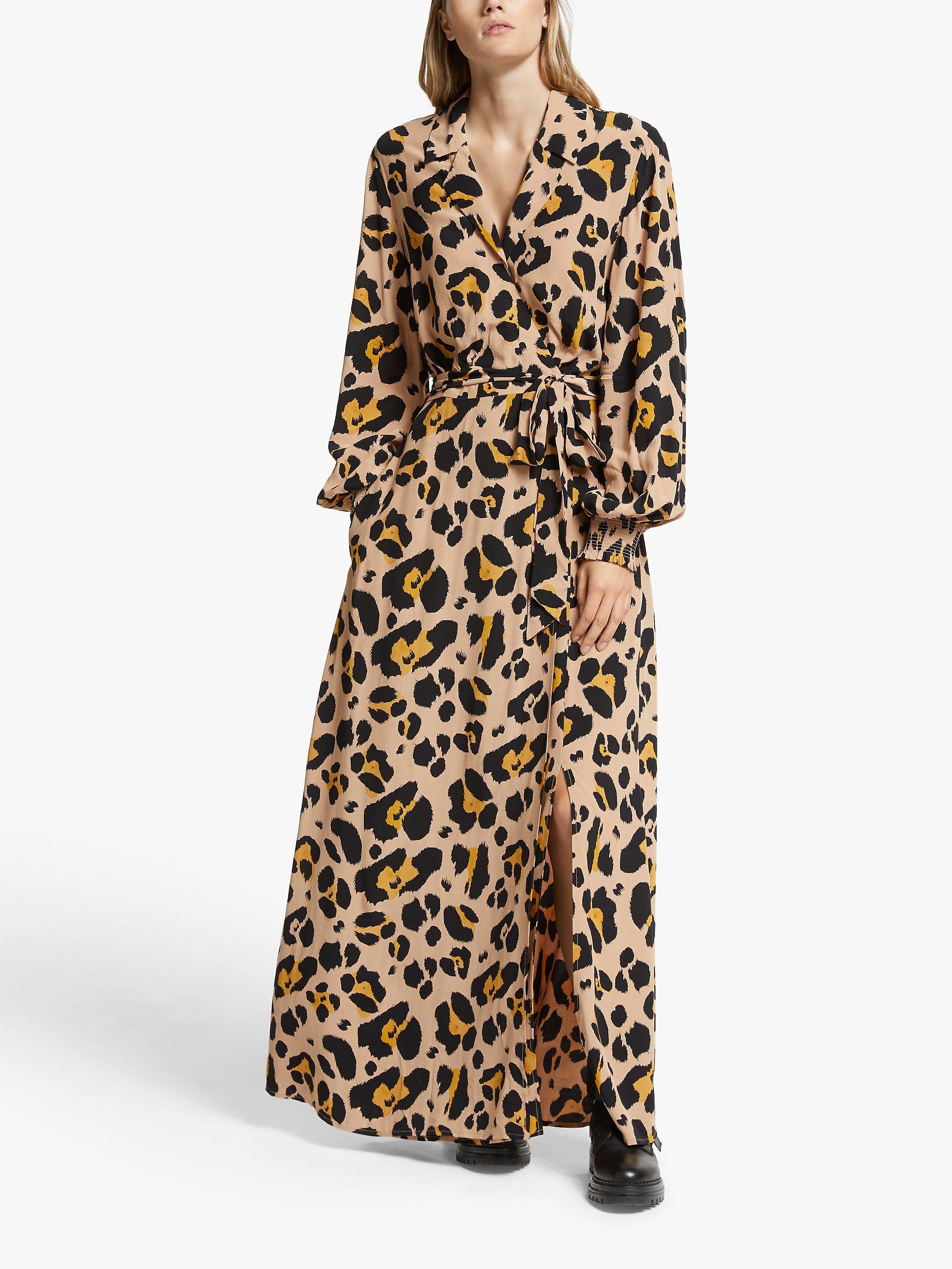 Somerset by Alice Temperley Oversized Leopard Print Dress Brown Multi